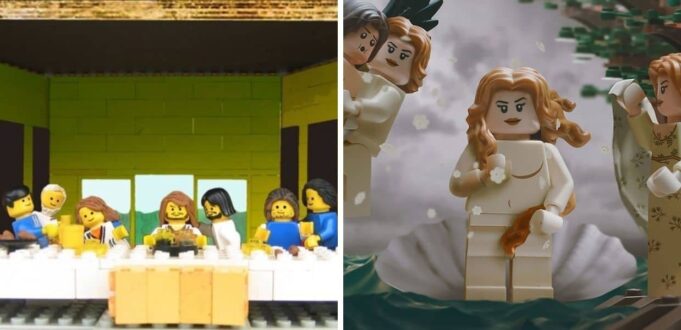 Lego, i grandi capolavori della storia dell'arte ricreati con i mattoncini