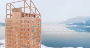 Mjostarnet, il grattacielo di legno più alto al mondo in grado di assorbire fino a 1.700 tonnellate di CO2