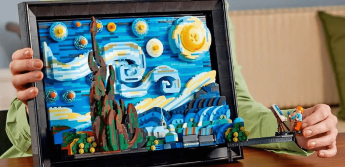 arte LEGO Notte Stellata Vincent Van Gogh