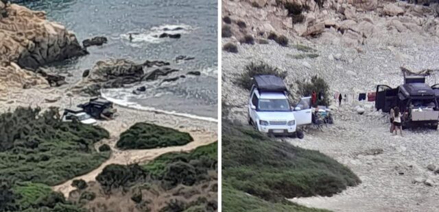 Arrivano in spiaggia coi fuoristrada: turisti fermati in Sardegna